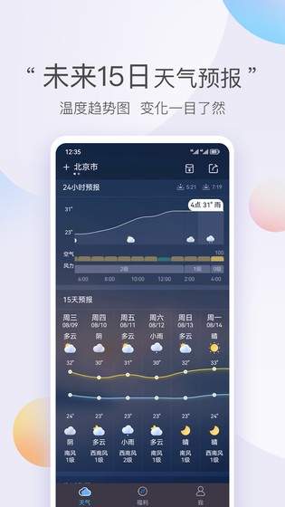 墨迹天气极速版 截图 2