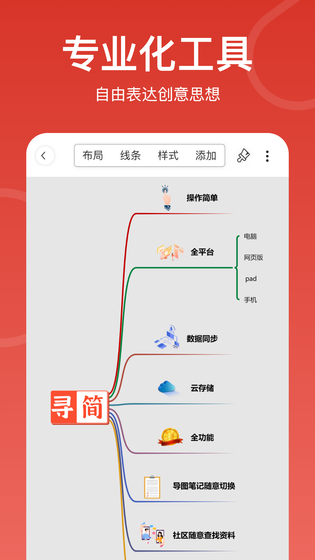 寻简思维导图 | SuperMinds 截图 3